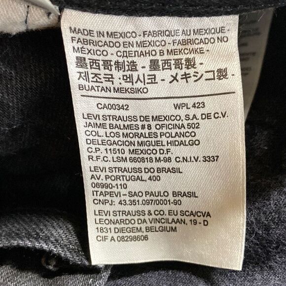 Levi's 501 Women's Denim Jeans Button Fly Straight Leg Black Size 42/30 - Picture 12 of 13